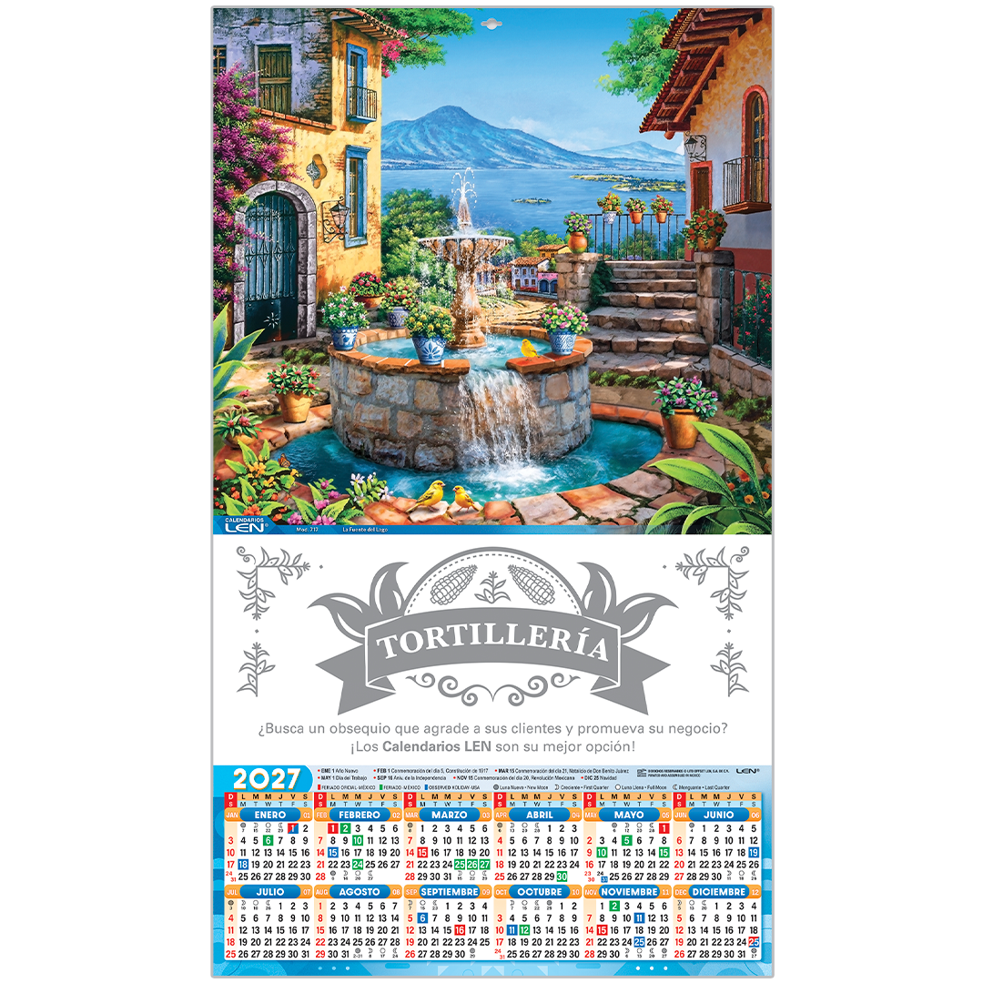 Calendario de pared grande personalizado